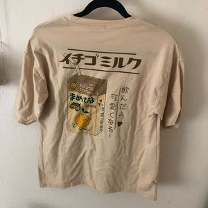 Cream graphic tee